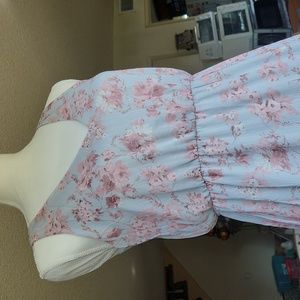 Beautiful summer dress in grey and rose